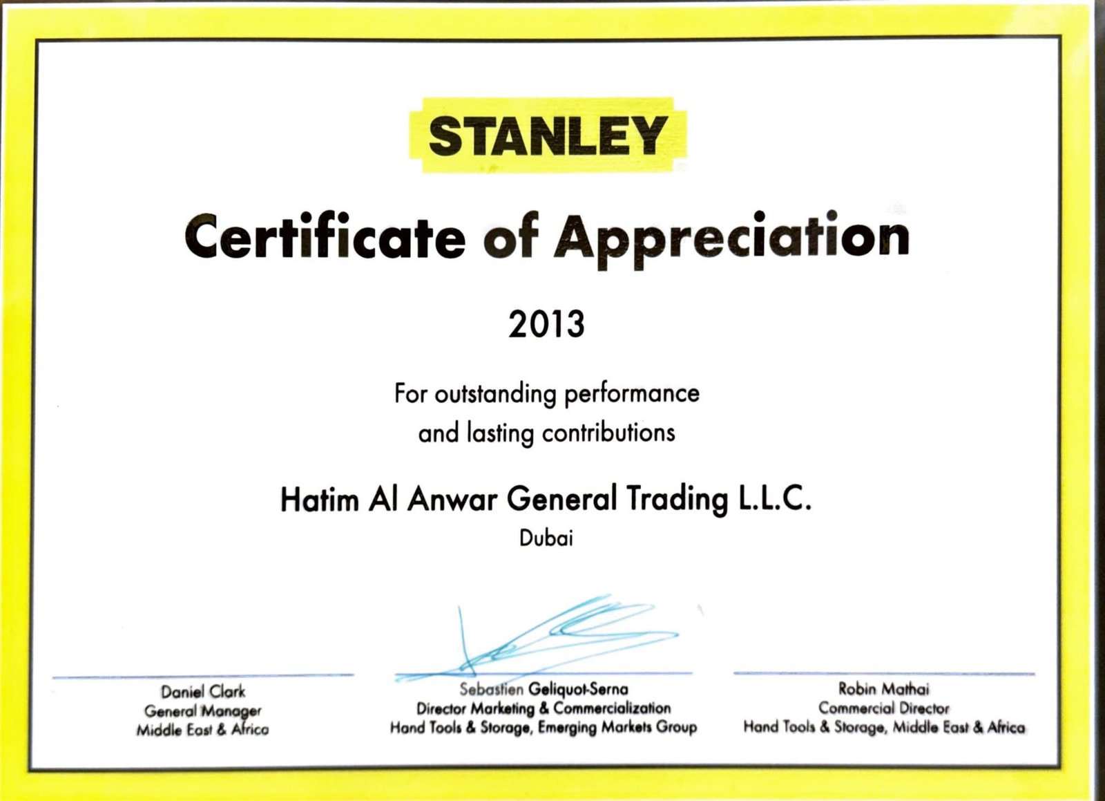 Stanley certification